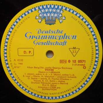 2LP Dietrich Fischer-Dieskau: Vojcek (2xLP + BOOKLET)