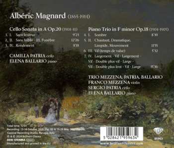 CD Alberic Magnard: Cello Sonata Op.20, Piano Trio Op.18