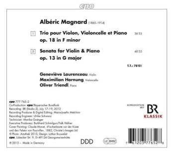 CD Maximilian Hornung: Piano Trio Op. 18 / Violin Sonata Op. 13