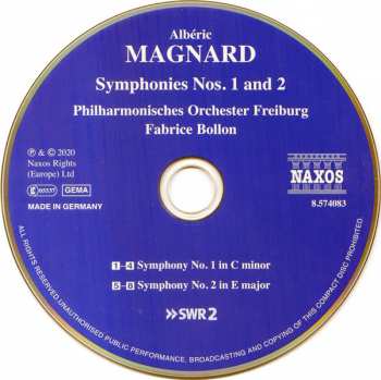 CD Alberic Magnard: Symphonies Nos. 1 And 2