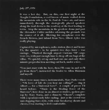 CD Albert Ayler Quintet: Live On The Riviera
