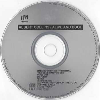 CD Albert Collins: Alive And Cool