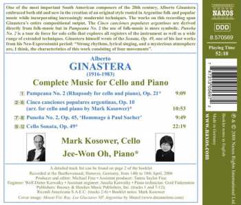 CD Alberto Ginastera: Complete Works For Cello And Piano