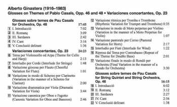 CD The London Symphony Orchestra: Glosses On Themes Of Pablo Casals | Variaciones Concertantes