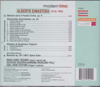CD Alberto Ginastera: Modern Times