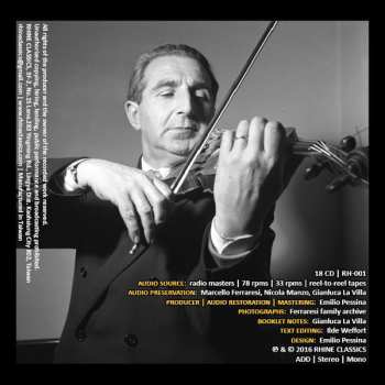 18CD/Doos Aldo Ferraresi: The Art Of Violin 1 - Aldo Ferraresi: 1923-1979 Unreleased Recordings DLX