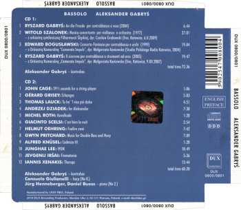 2CD Aleksander Gabrys: Bassolo. XXth & XXIst Centuries' Contrabass Music