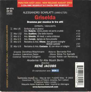 CD Alessandro Scarlatti: Griselda / Highlights