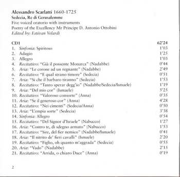 2CD Alessandro Scarlatti: Sedecia • Re Di Gerusalemme