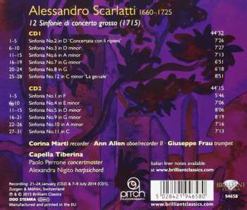 2CD Alessandro Scarlatti: 12 Sinfonie Di Concerto Grosso