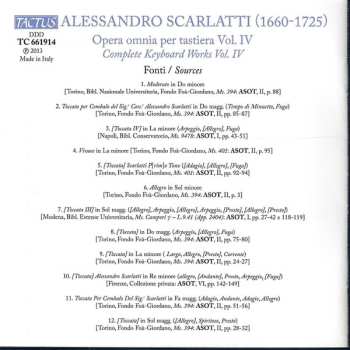 CD Alessandro Scarlatti: Opera Omnia Per Tastiera Vol. IV = Complete Keyboard Works Vol. IV