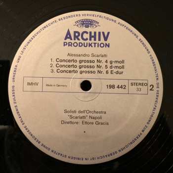 LP Alessandro Scarlatti: 6 Concerti Grossi 