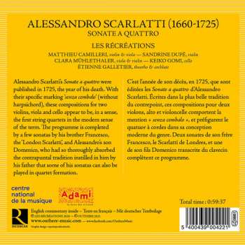 CD Alessandro Scarlatti: Sonate A Quattro