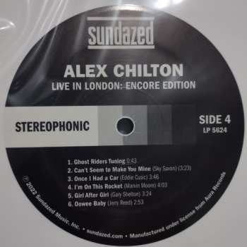 2LP Alex Chilton: Live In London: Encore Edition CLR