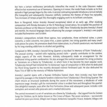 CD Alexander Glazunov: Chamber Works (String Sextet - String Quintet - String Quartet No. 2)