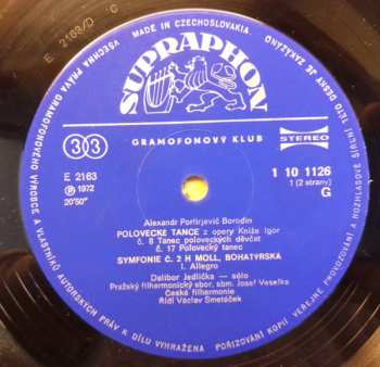 LP Alexander Borodin: Symfonie Č. 2 – Bohatýrská / Polovecké Tance