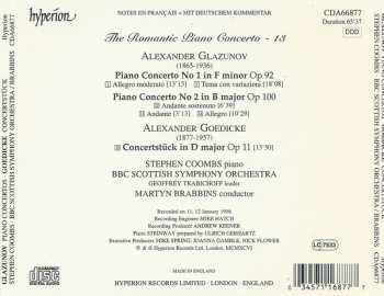 CD Alexander Glazunov: Piano Concerto No 1 In F Minor / Piano Concerto No 2 In B Major / Concertstück Op 11 (First Recording)