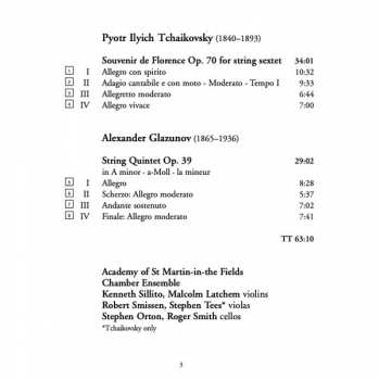 CD Pyotr Ilyich Tchaikovsky: String Quintet Op. 39 / Souvenir De Florence String Sextet Op. 70