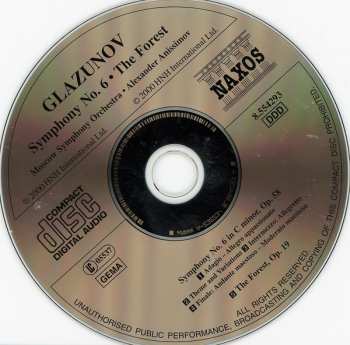 CD Alexander Glazunov: Symphony No. 6 • The Forest (Fantasy)