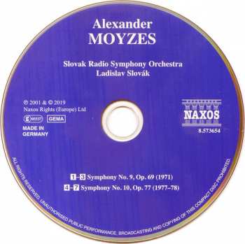 CD Alexander Moyzes: Symphonies Nos. 9 and 10
