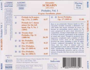 CD Alexander Scriabine: Preludes, Vol. 1: 24 Preludes, Op. 11 • 5 Preludes, Op. 15 • Prelude For The Left Hand, Op. 9, No. 1