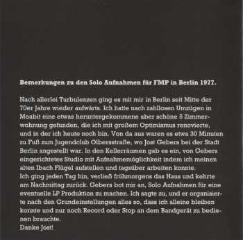 CD Alexander von Schlippenbach: Piano Solo '77