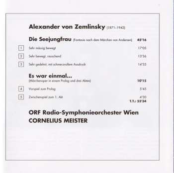 CD Alexander Von Zemlinsky: Die Seejungfrau