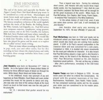 CD Alexandre Da Costa: Hendrix McCartney & Ysaye