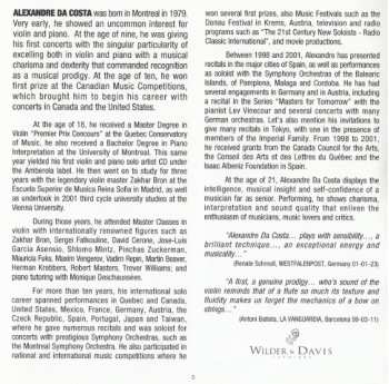 CD Alexandre Da Costa: Hendrix McCartney & Ysaye