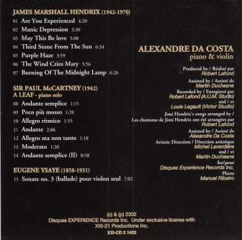 CD Alexandre Da Costa: Hendrix McCartney & Ysaye