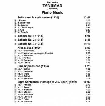 CD Alexandre Tansman: Tansman: Piano Music