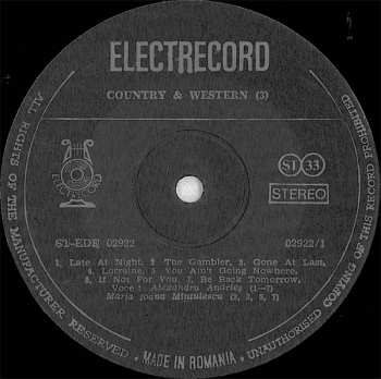 LP Alexandru Andrieș: Country & Western Greatest Hits (III)