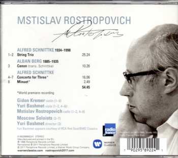 CD Mstislav Rostropovich: Concerto For Three - String Trio - Minuet - Canon