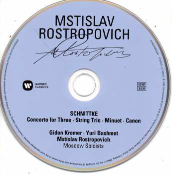 CD Mstislav Rostropovich: Concerto For Three - String Trio - Minuet - Canon