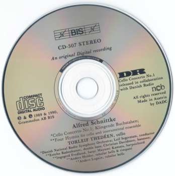 CD Danmarks Radios Symfoniorkester: Cello Concerto No. 1 / Klingende Buchstaben / Four Hymns
