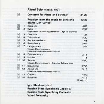 CD Alfred Schnittke: Requiem / Piano Concerto