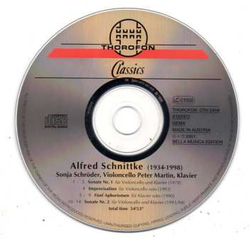 CD Alfred Schnittke: Werke Für Cello Und Klavier