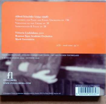 CD Alfred Schnittke: Concerto For Piano - Variations On One Chord - Improvisation & Fugue