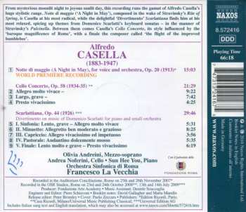 CD Alfredo Casella: Note Di Maggio • Cello Concerto • Scarlattiana For Piano And Orchestra