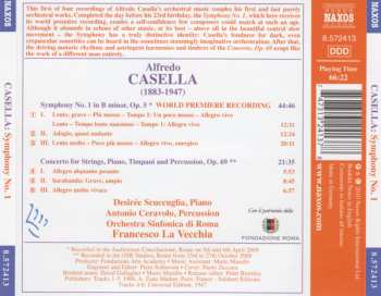 CD Alfredo Casella: Symphony No. 1 / Concerto For Strings, Piano, Timpani And Percussion