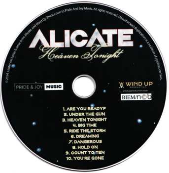 CD Alicate: Heaven Tonight