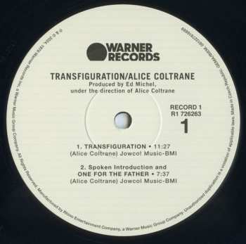 2LP Alice Coltrane: Transfiguration