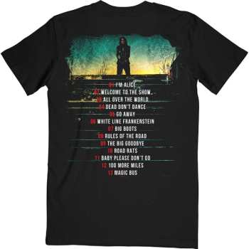 Merch Alice Cooper: Alice Cooper Unisex T-shirt: Road Cover Tracklist (back Print) (small) S