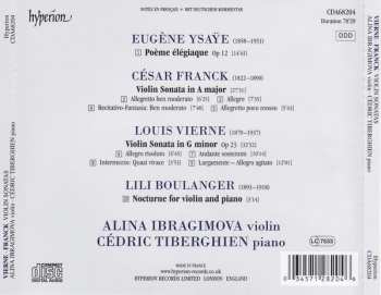 CD César Franck: Violin Sonatas, Poème Élégiaque