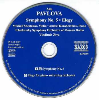 CD Alla Pavlova: Symphony No. 5 • Elegy