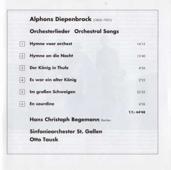 CD Hans Christoph Begemann: Orchestral Songs