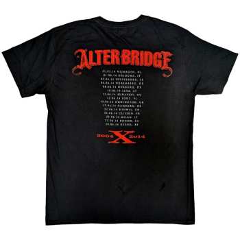 Merch Alter Bridge: Alter Bridge Unisex T-shirt: Fortress 2014 Tour Dates (back Print) (x-large) XL