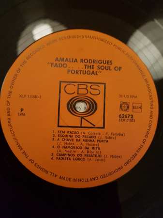 LP Amália Rodrigues: Fado...The Soul Of Portugal