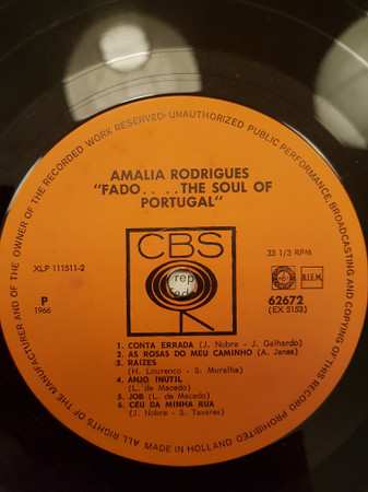 LP Amália Rodrigues: Fado...The Soul Of Portugal