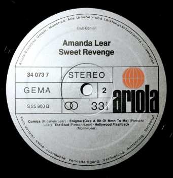 LP Amanda Lear: Sweet Revenge